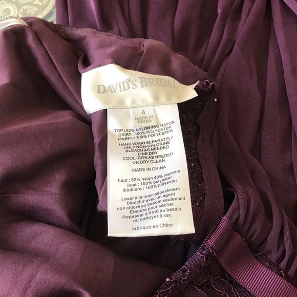 Davids Bridal bridesmaid halter dress size 4 - Picture 4 of 8